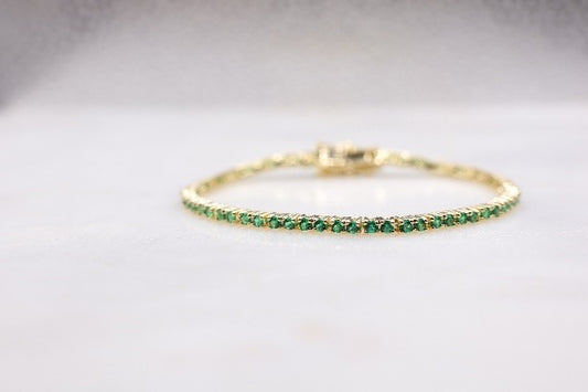Emerald Mini Tennis Bracelet
